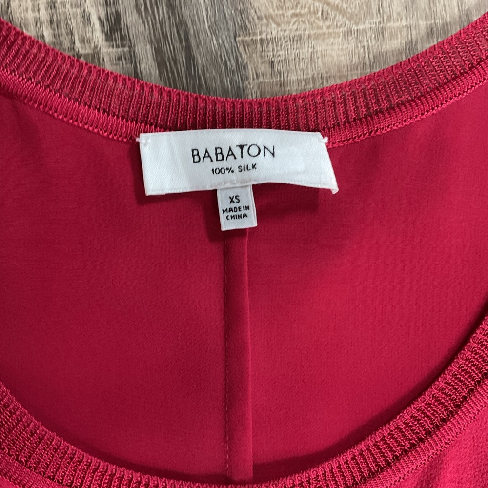 Aritzia Babaton 💯% Silk Red Blouse liev Tank Top size XS - Picture 2 of 4
